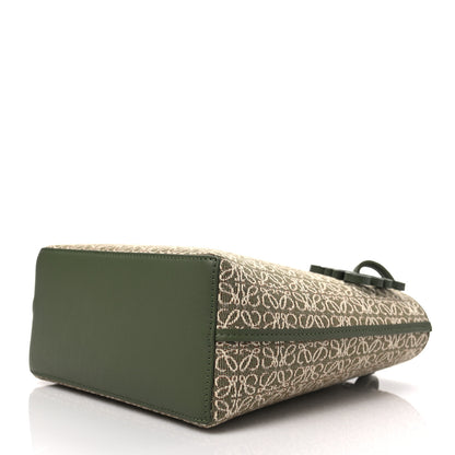 Loewe Jacquard Anagram Calfskin Small Square Tote Avocado Green 6 of 6