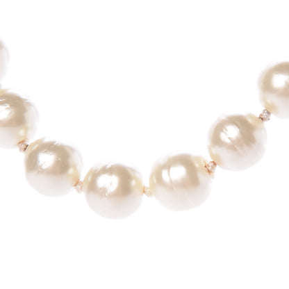 Chanel Ruthenium Pearl Beaded Short Necklace White Turquoise 4 of 8