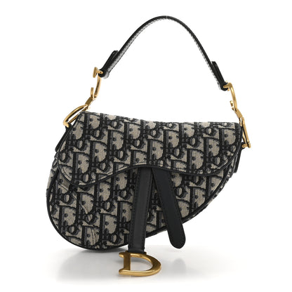 Christian Dior Oblique Mini Saddle Bag Blue 1 of 11