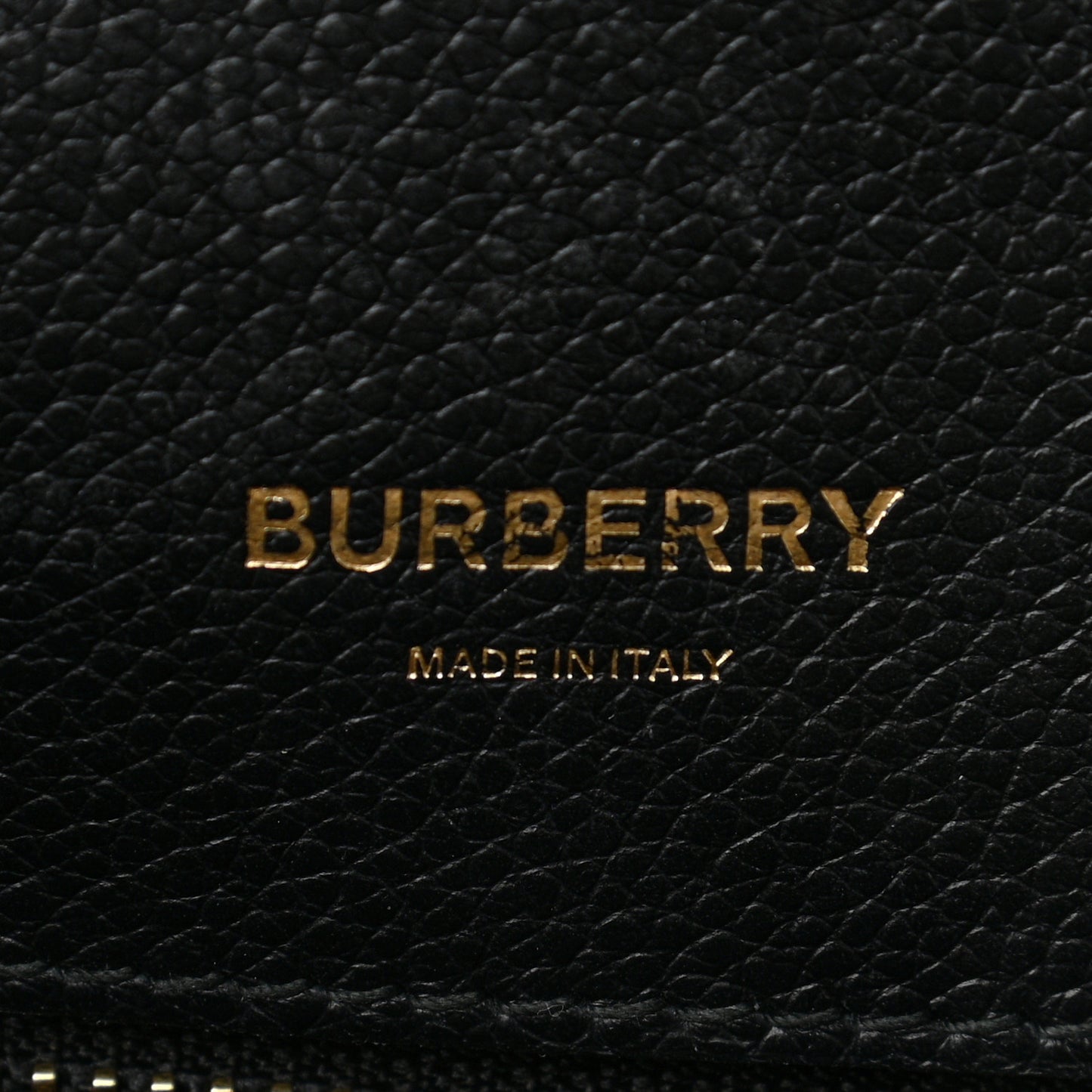 Grainy Calfskin Medium Title Bag Black