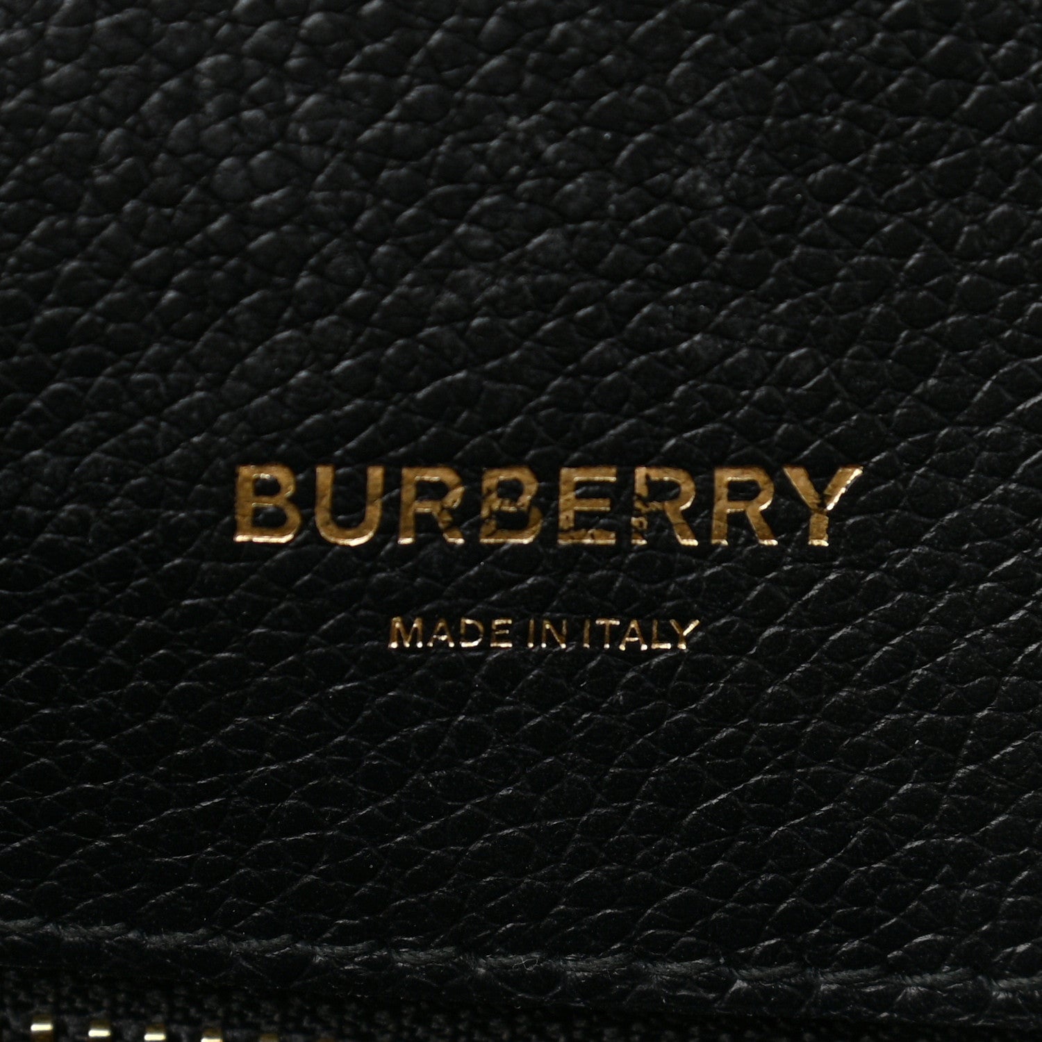 Burberry Grainy Calfskin Medium Title Bag Black 6 of 10
