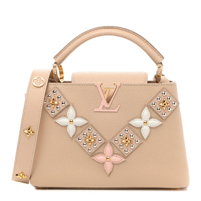 Louis Vuitton Taurillon Mechanical Flowers Smile Capucines BB Beige 1 of 8