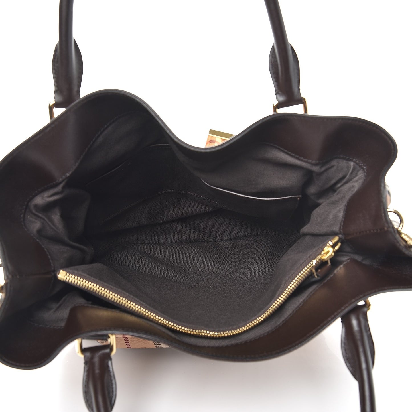 Haymarket Check Medium Golderton Tote Chocolate
