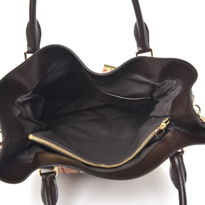 Burberry Haymarket Check Medium Golderton Tote Chocolate 5 of 10