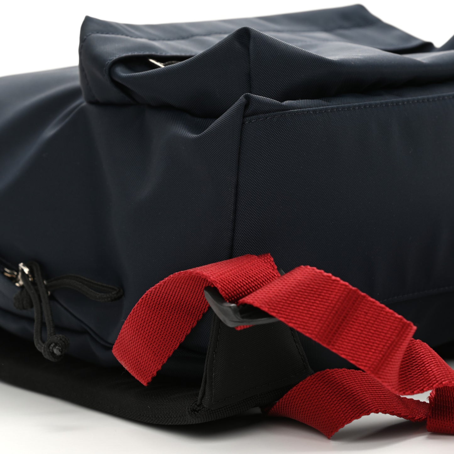 Sport Nylon Logo Embroidered Wheel Backpack Navy Blue Red