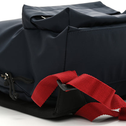 Balenciaga Sport Nylon Logo Embroidered Wheel Backpack Navy Blue Red 9 of 10