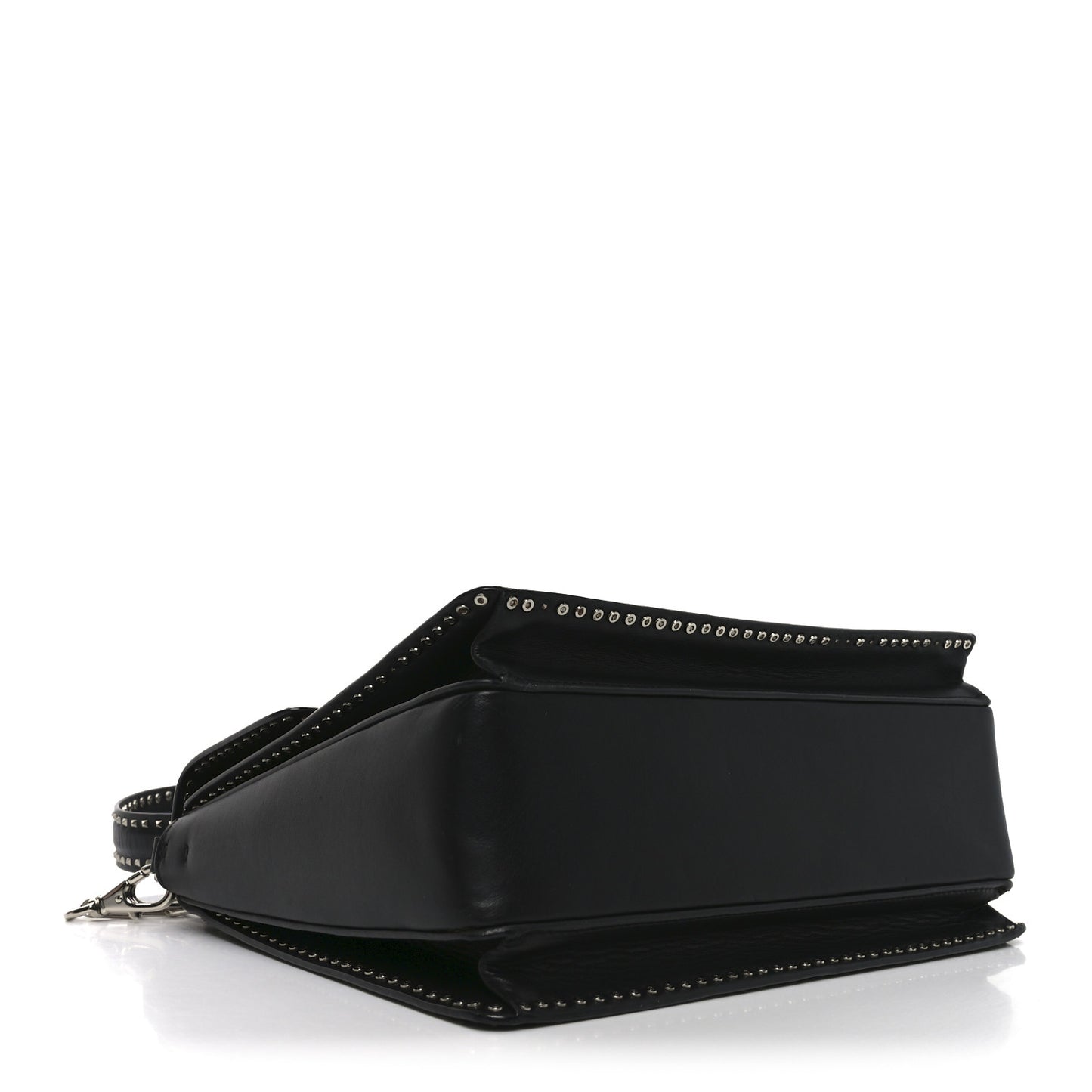 Vitello Rockstud Cabana Top Handle Bag Black