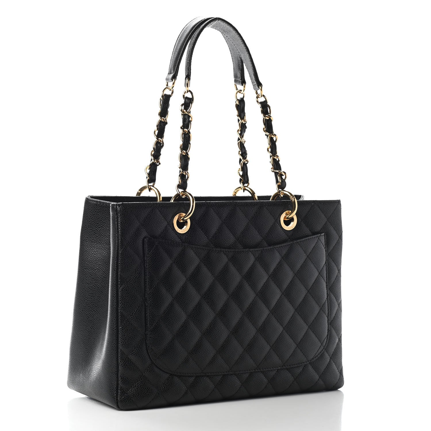 Chanel Caviar Quilted Grand Shopping Tote GST Black 3 of 9