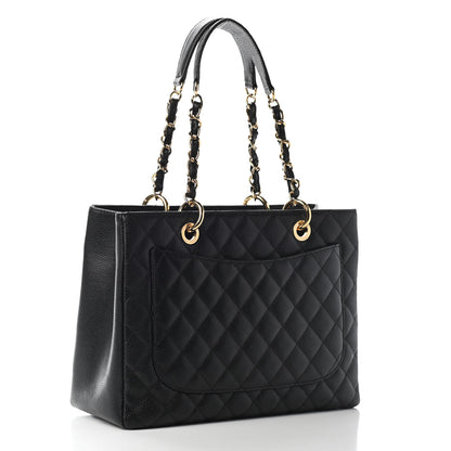 Chanel Caviar Quilted Grand Shopping Tote GST Black 3 of 9