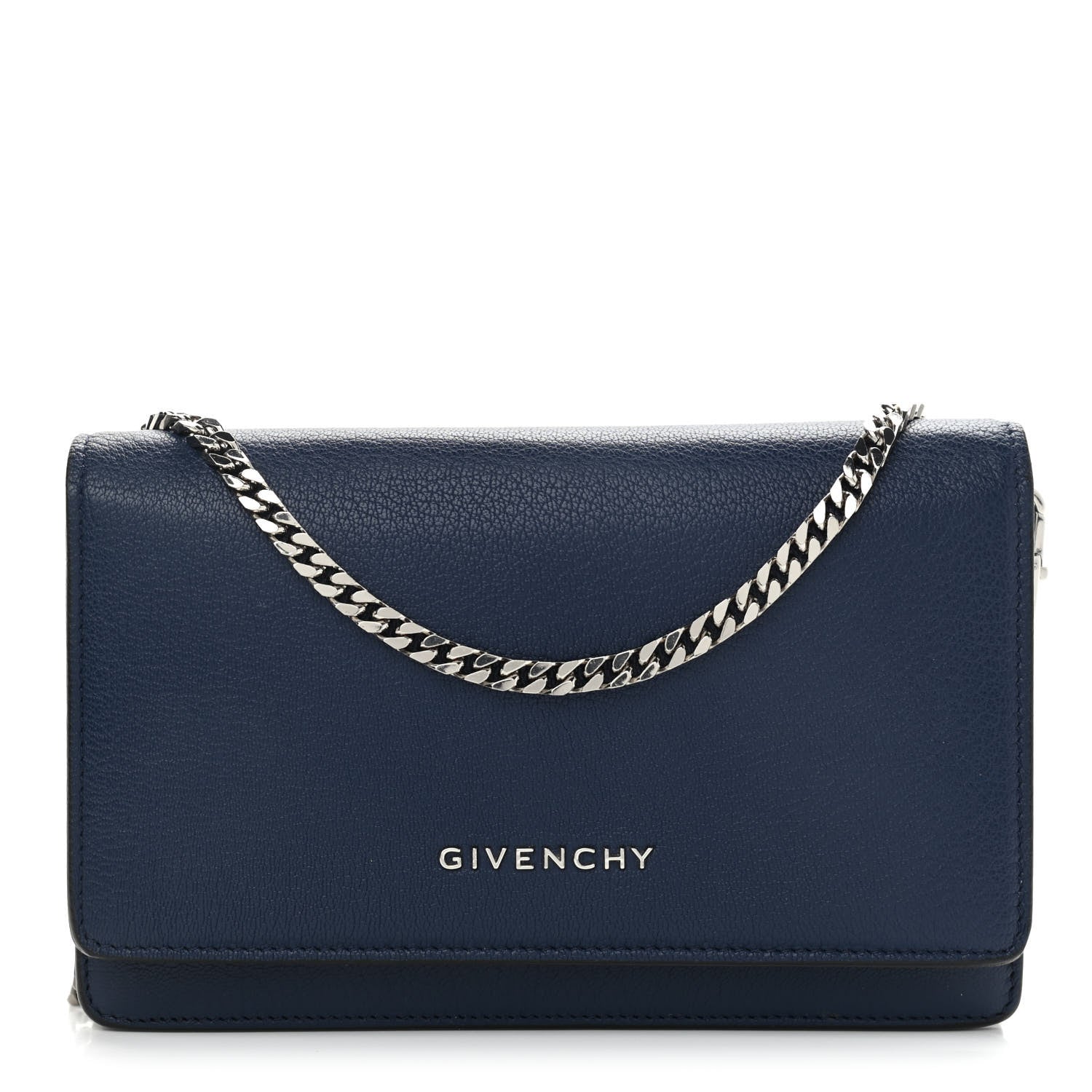 Givenchy Sugar Goatskin Pandora Chain Wallet Navy 1 of 11