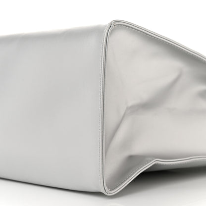 Telfar Metallic Vegan Leather Medium Shopping Bag Silver 10 of 12
