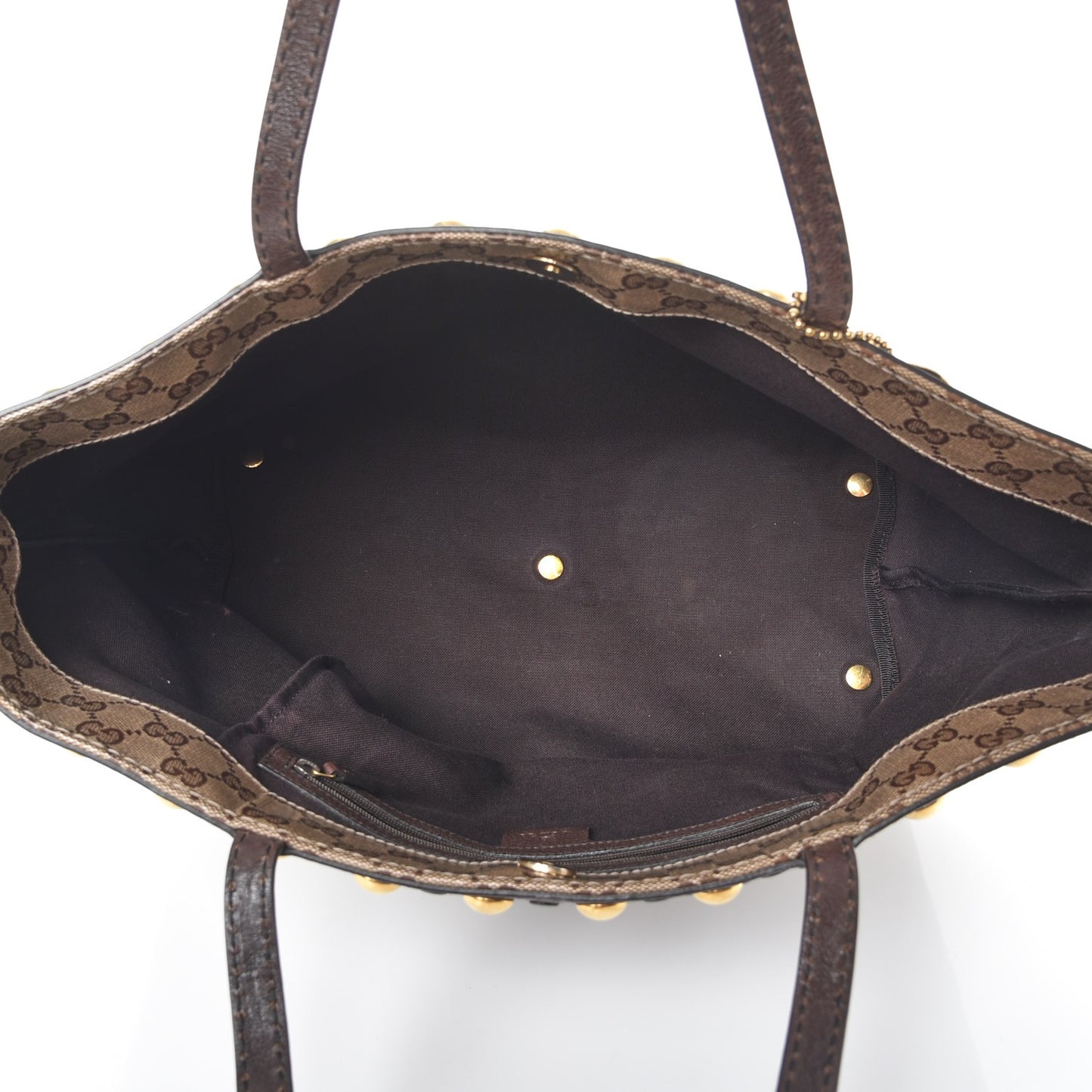 Crystal Monogram Medium Babouska Shopping Tote Dark Brown