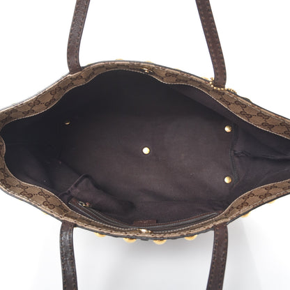 Gucci Crystal Monogram Medium Babouska Shopping Tote Dark Brown 5 of 11