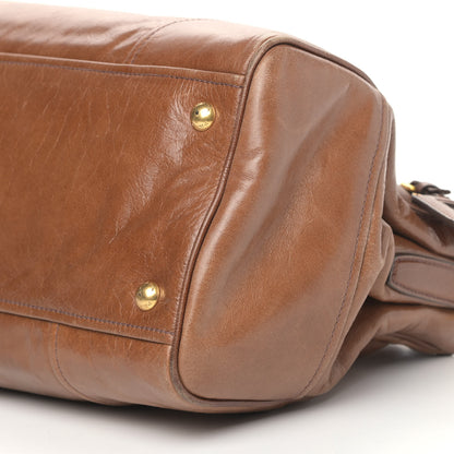 Prada Vitello Shine Boston Bag Palissandro 6 of 11