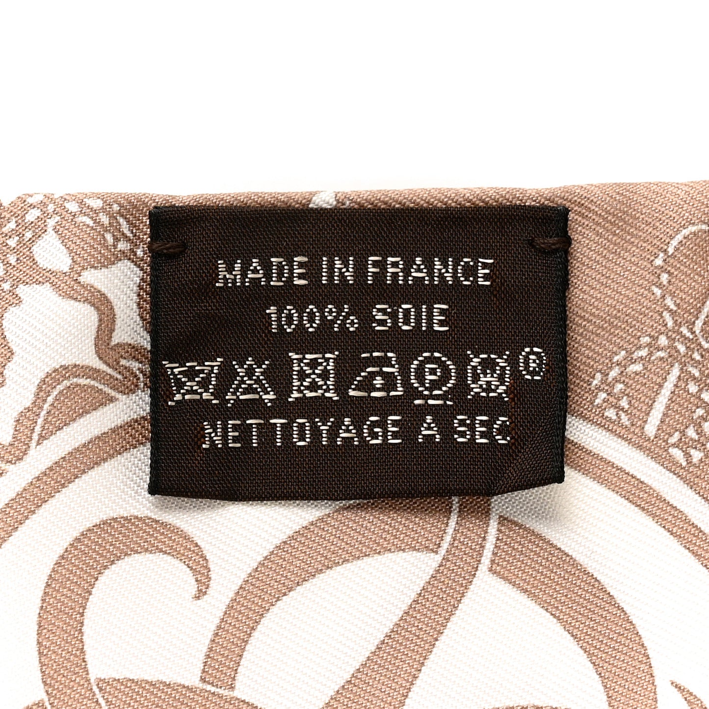 Silk Ex-Libris Twilly Beige White Caramel