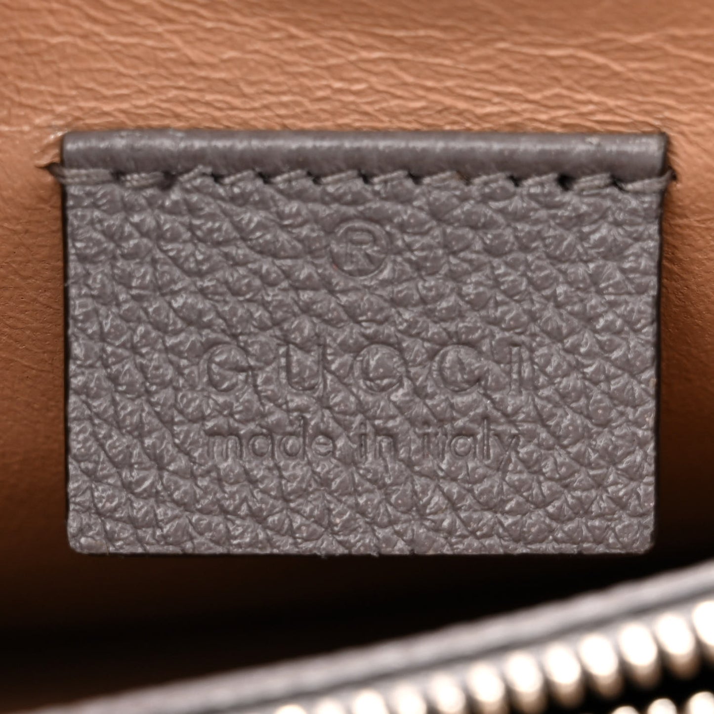 Grainy Calfskin Small Zumi Top Handle Bag Dusty Grey