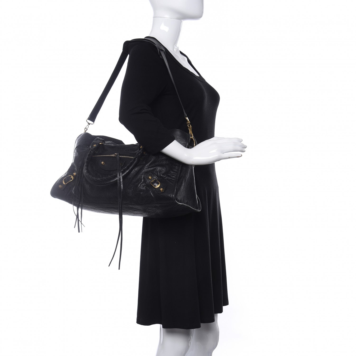 Balenciaga Agneau Classic Gold Hardware Part Time Black 2 of 9