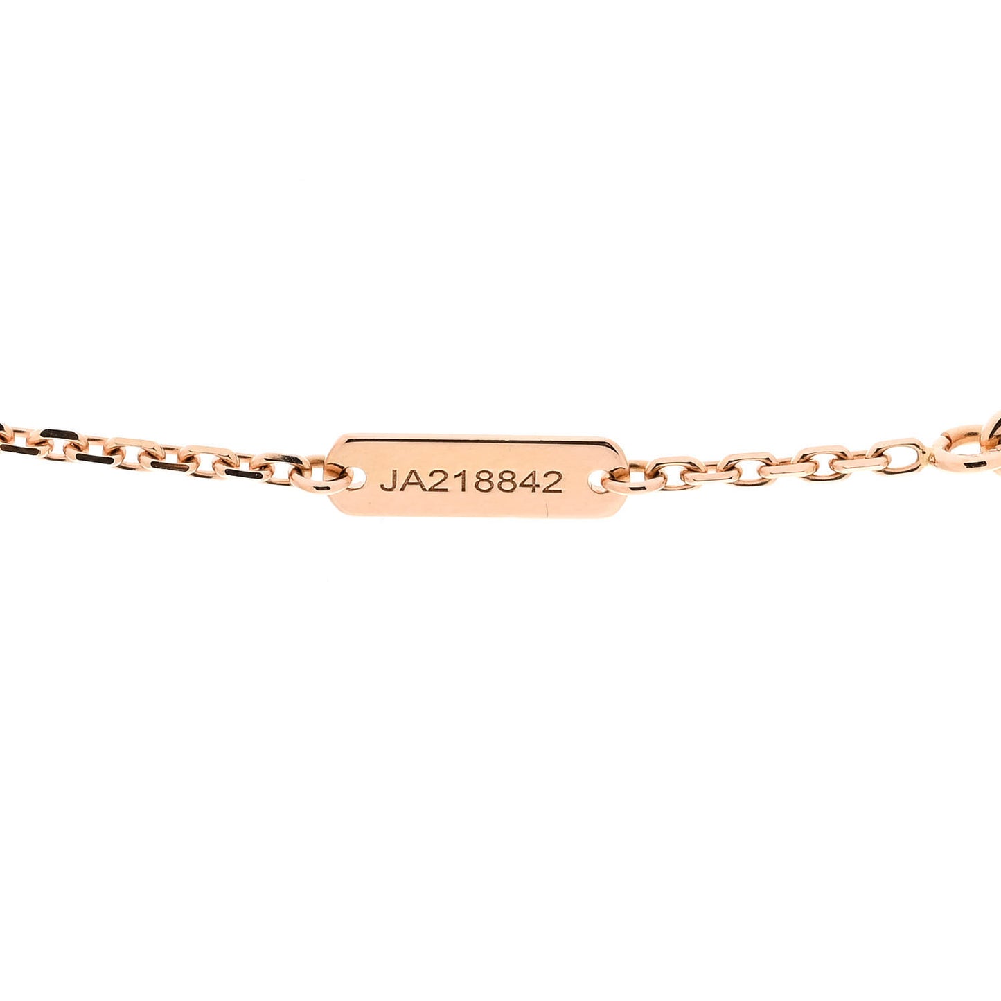 18K Rose Gold Diamond Vintage Alhambra Pendant Necklace