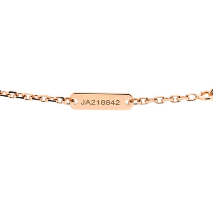 Van Cleef & Arpels 18K Rose Gold Diamond Vintage Alhambra Pendant Necklace 4 of 6