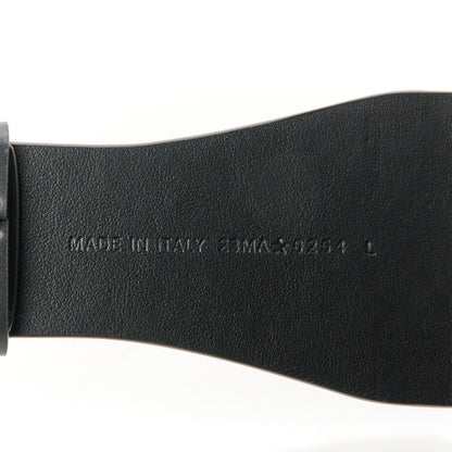 Christian Dior Matte Supple Calfskin Saddle Belt With Pouch L Black 6 of 8