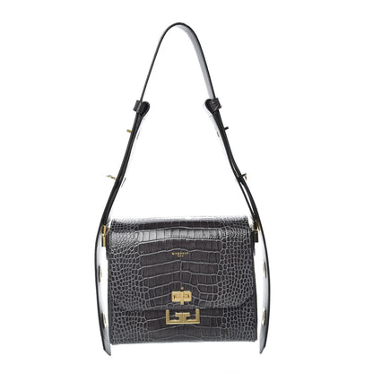 Givenchy Calfskin Crocodile Embossed Medium Eden Storm Grey 1 of 8