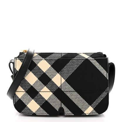 Burberry Jacquard Check Snip Bag Black 1 of 10