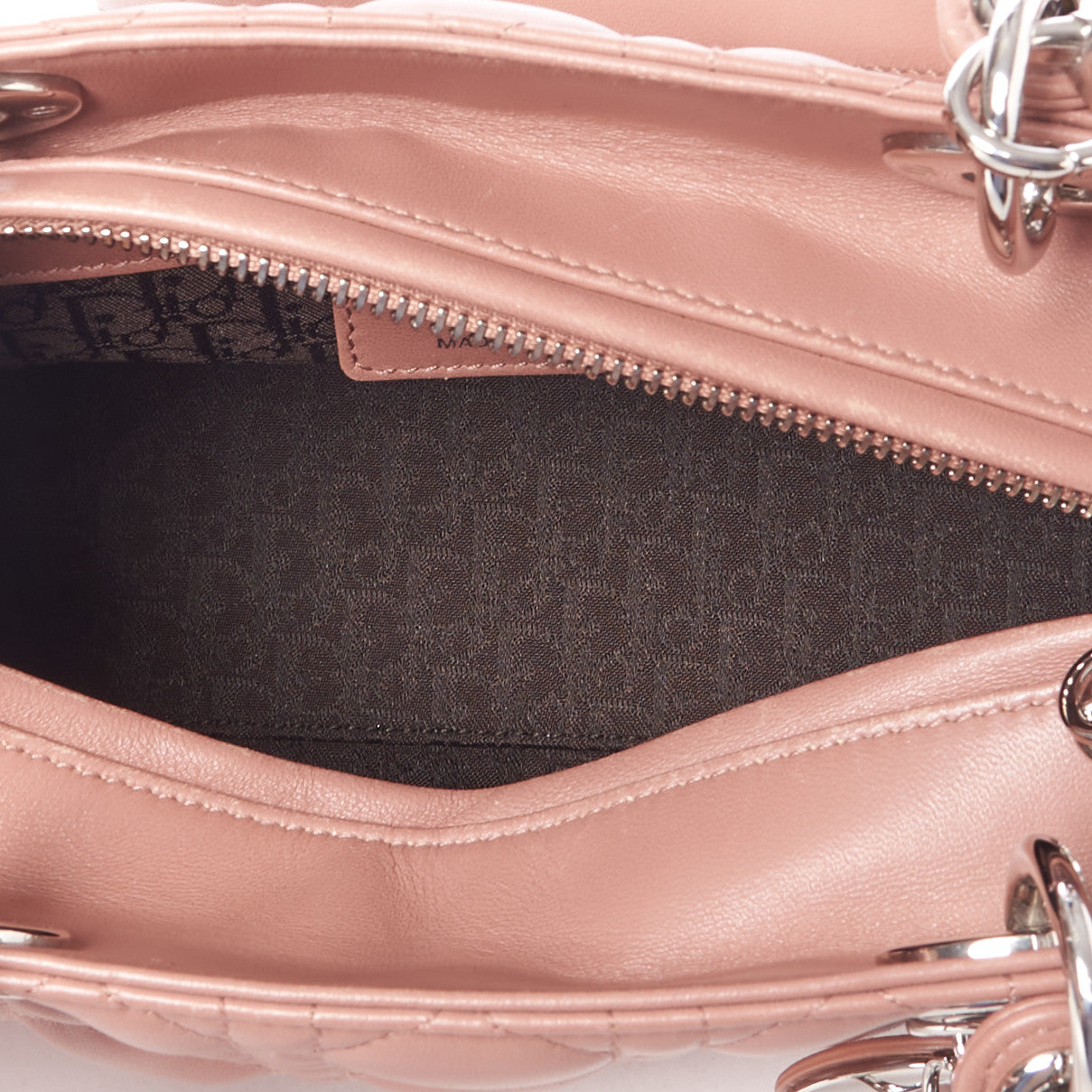 Lambskin Cannage Medium Lady Dior Pink