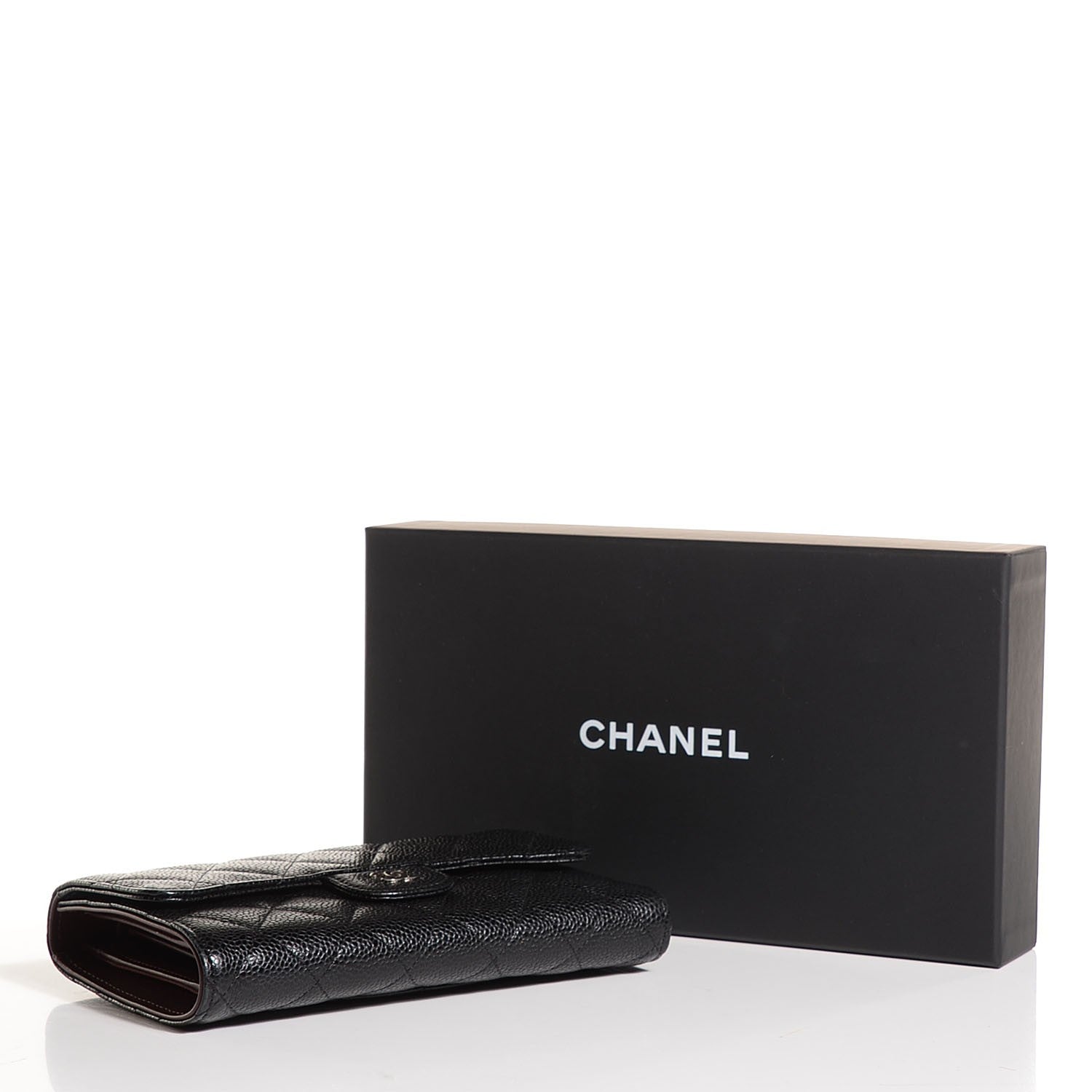 Chanel Caviar Quilted Large Flap Wallet Black 4 of 8