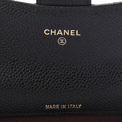 Chanel Caviar Quilted Flap Card Holder Wallet Black 6 of 8