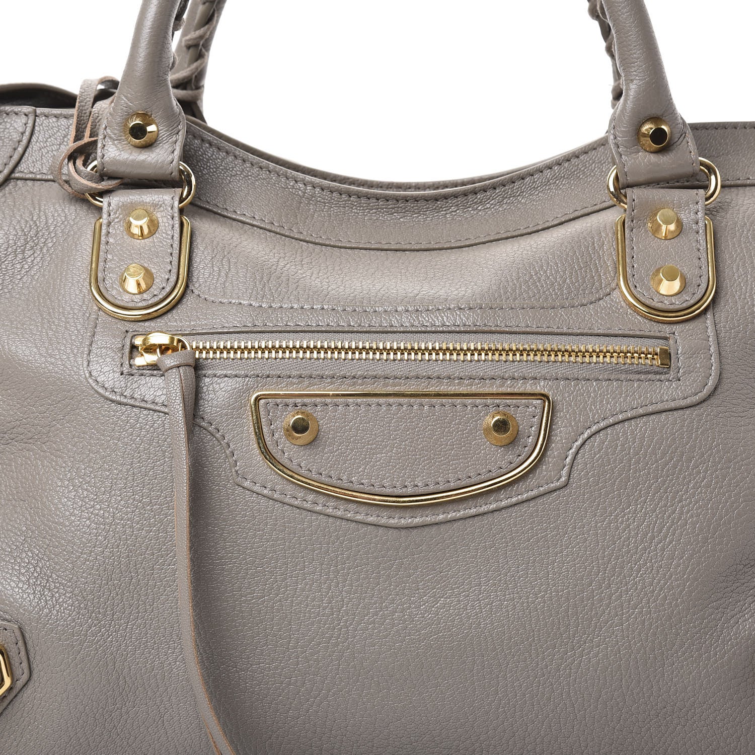Balenciaga Chevre Gold Metallic Edge Hardware City Gris Taupe 10 of 10