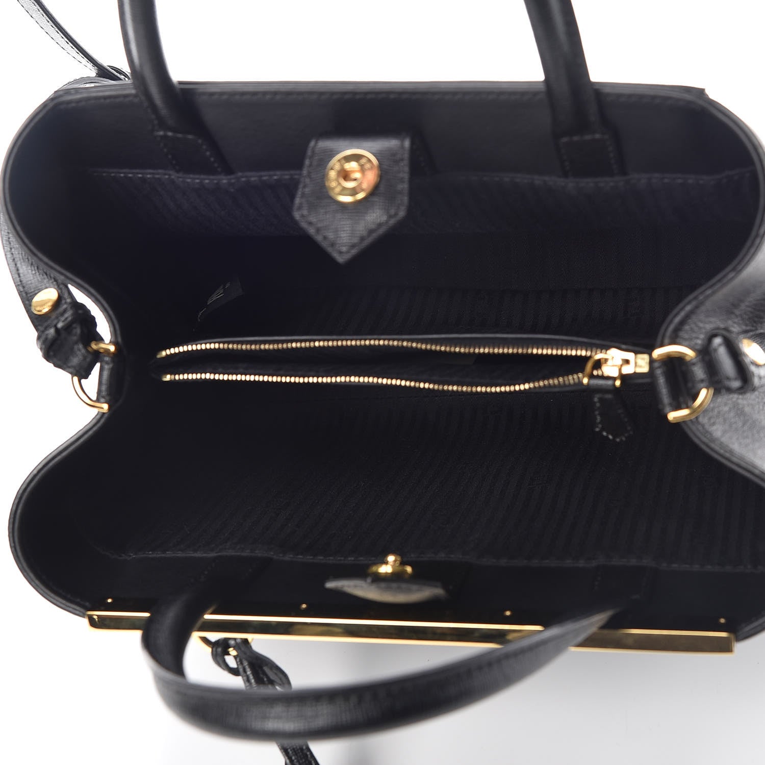 Fendi Vitello Elite Petite 2Jours Tote Black 5 of 9
