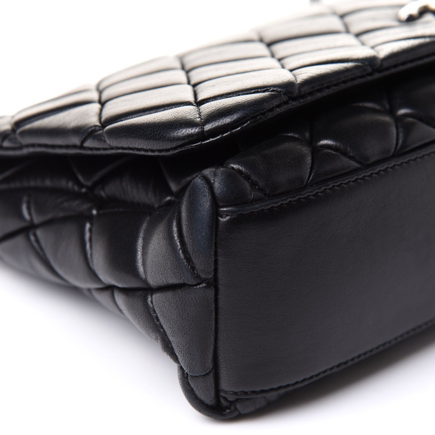 Lambskin Large New Bubble Flap Black