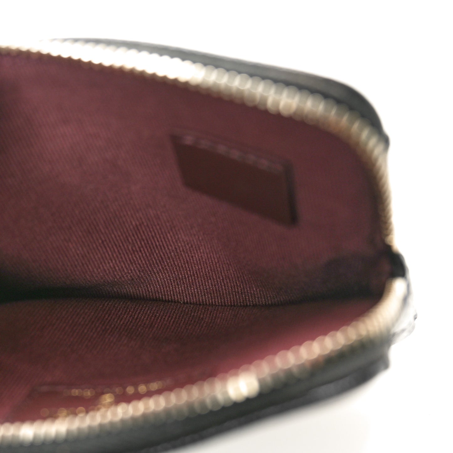 Caviar Quilted Zip Card Holder Wallet Black