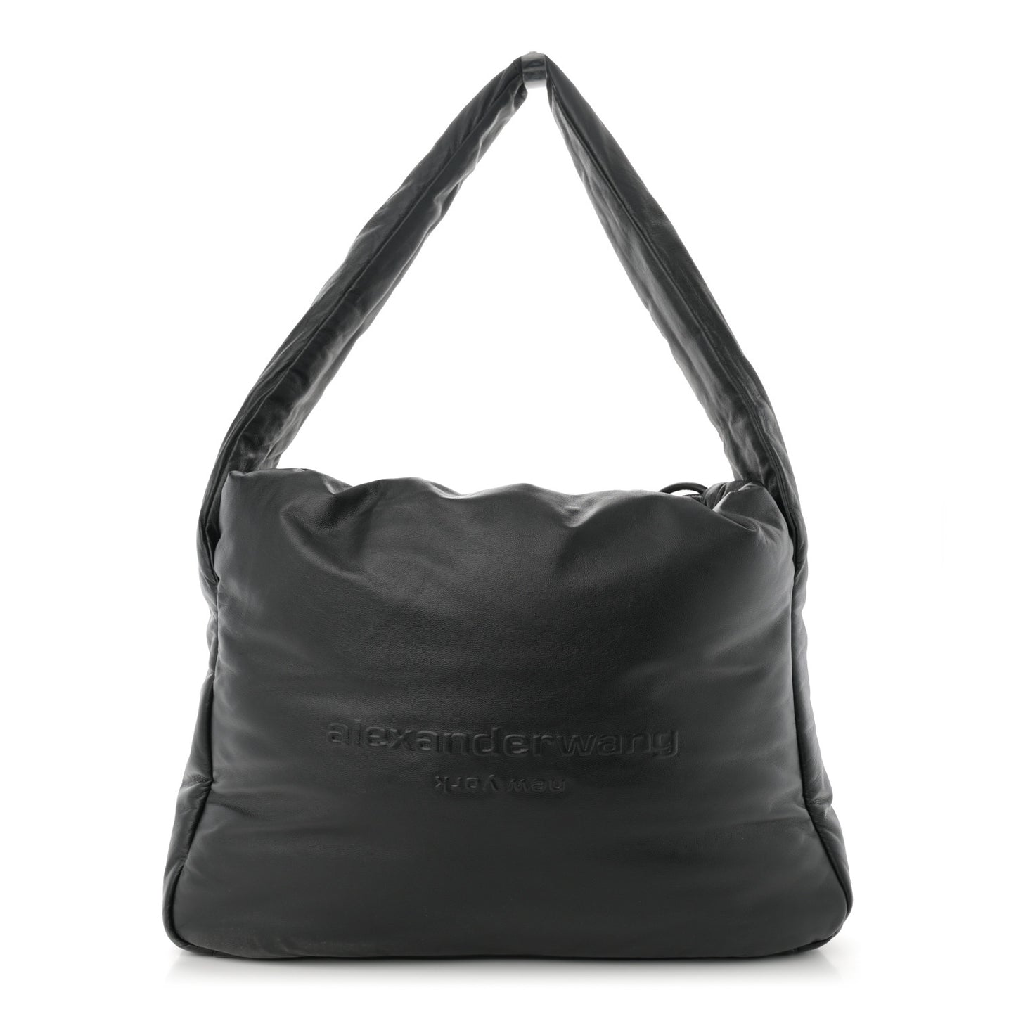 Lambskin Large Ryan Puffer Bag Black