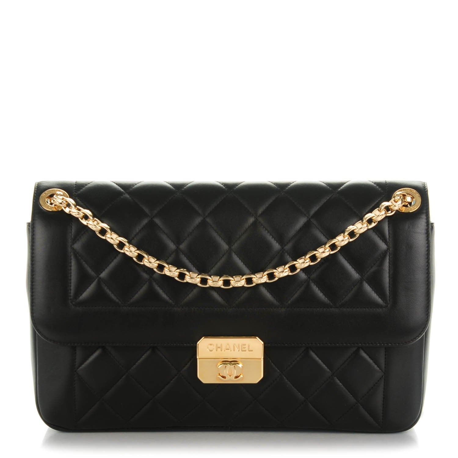 Chanel Lambskin Quilted Large Chic With Me Flap Black 1 of 7