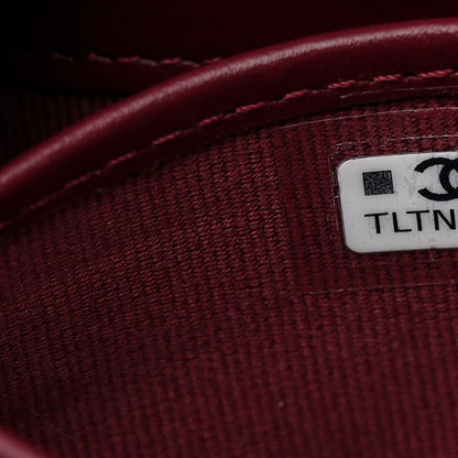 Chanel Caviar Quilted Large Gusset Flap Wallet Burgundy 7 of 7