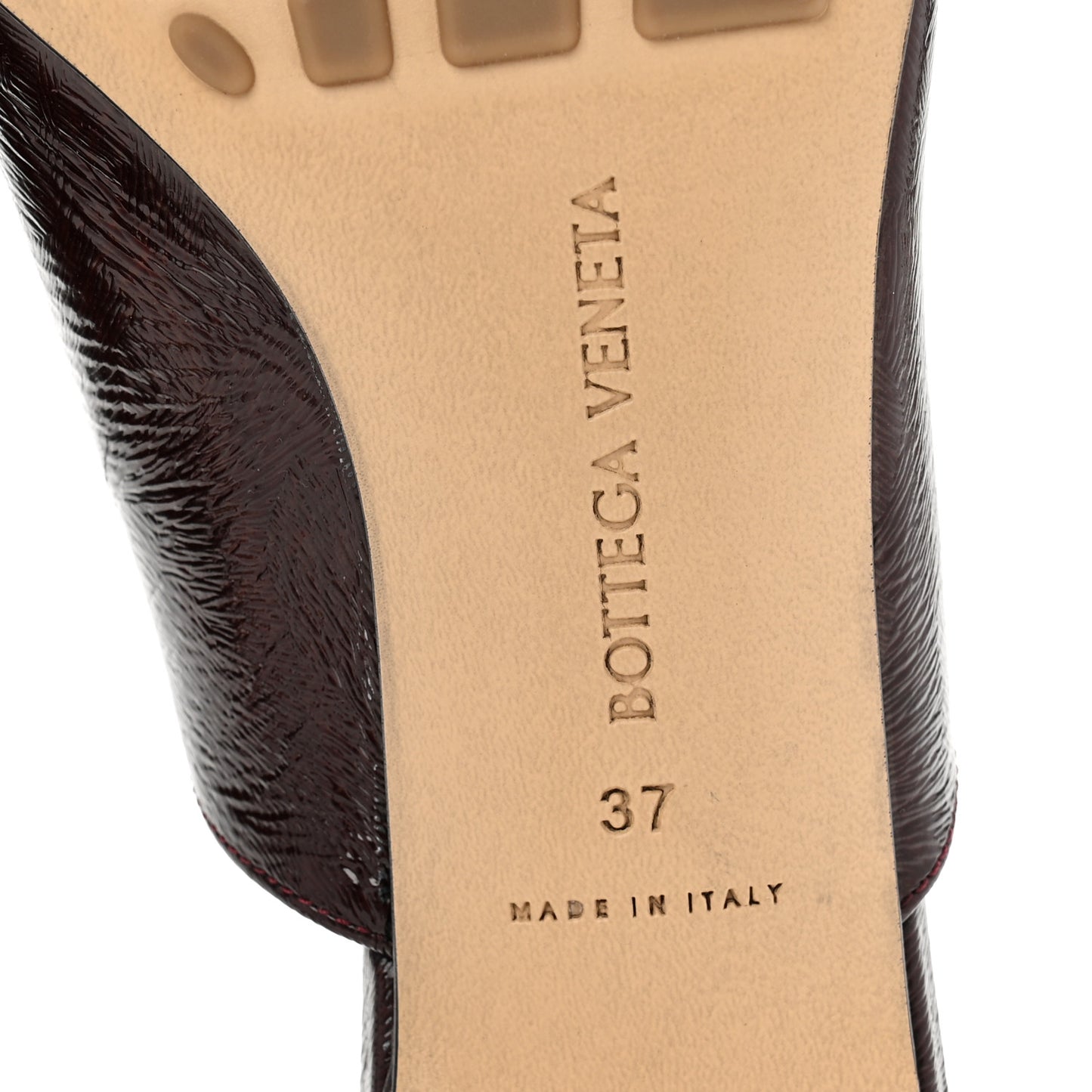 Lambskin Stretch Lounge Sandals 37 Wine