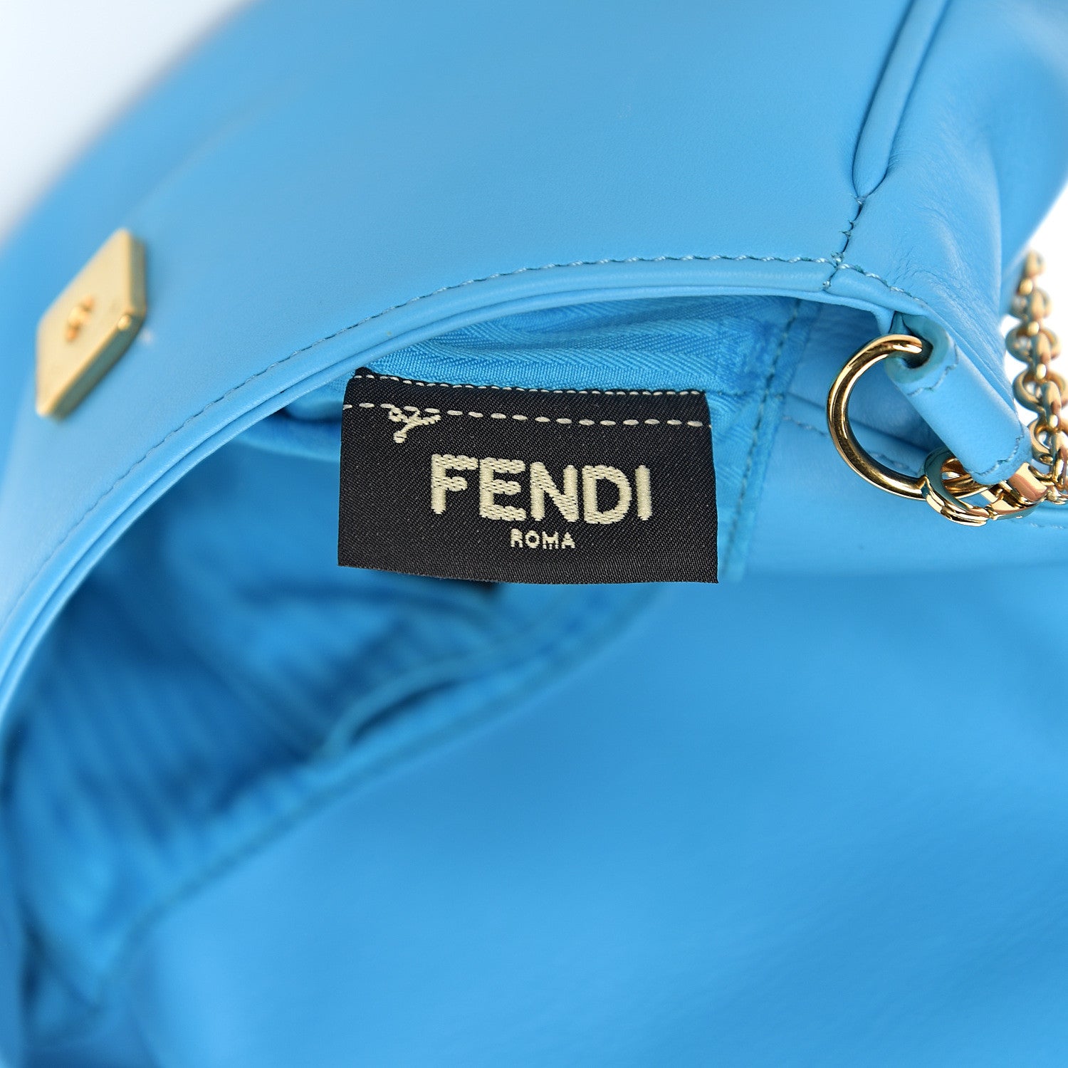 Fendi Vitello Flamingo Enamel Fendista Pouchette Crossbody Maldives 7 of 10