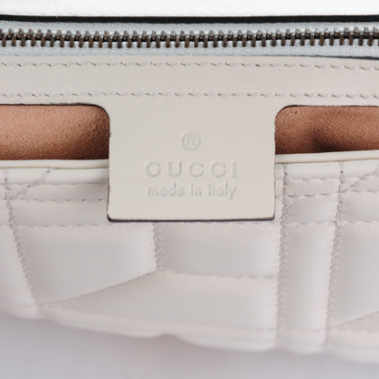 Gucci Calfskin Matelasse Studded Medium GG Marmont Shoulder Bag White 6 of 7
