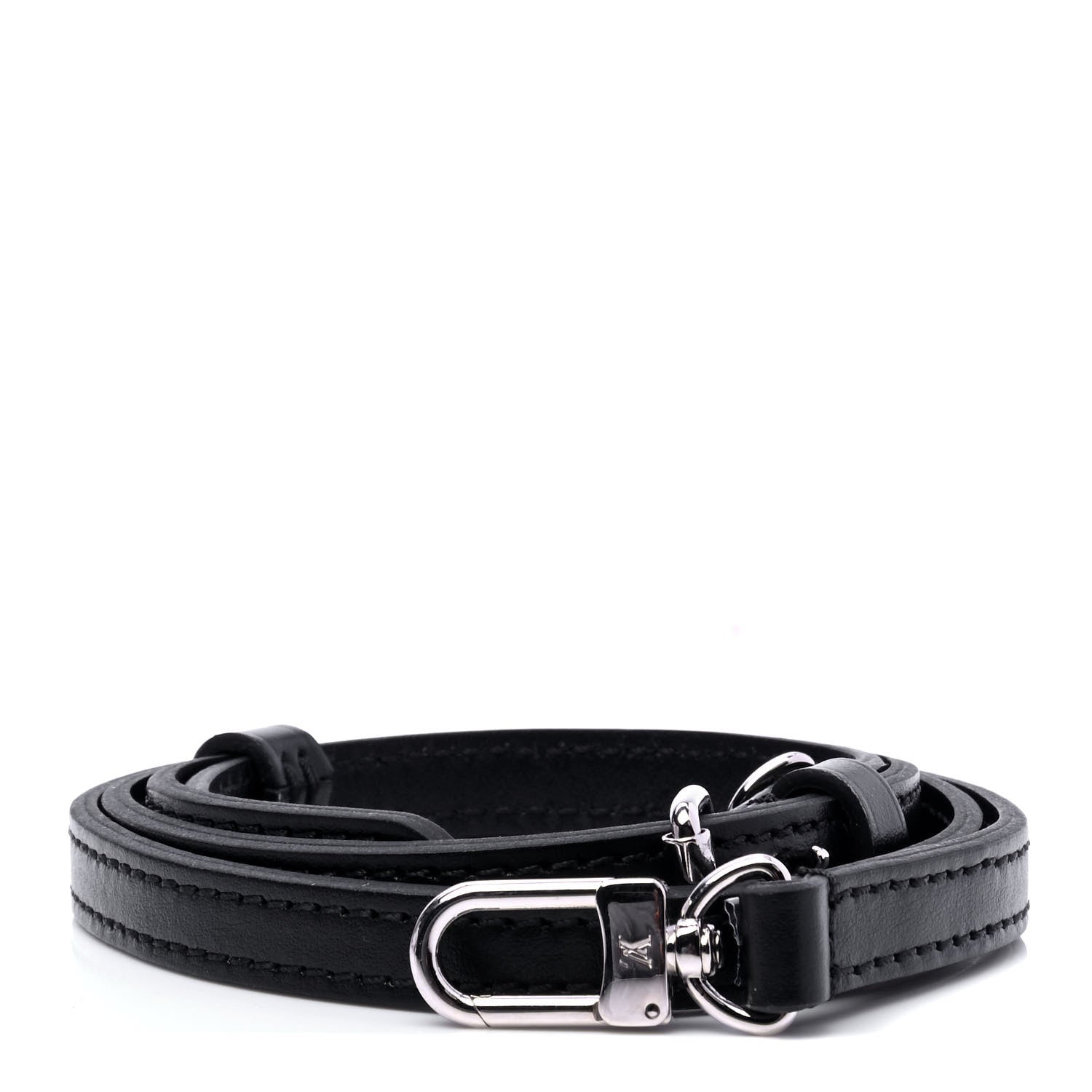 Louis Vuitton Calfskin 16mm Adjustable Shoulder Strap Black 1 of 5