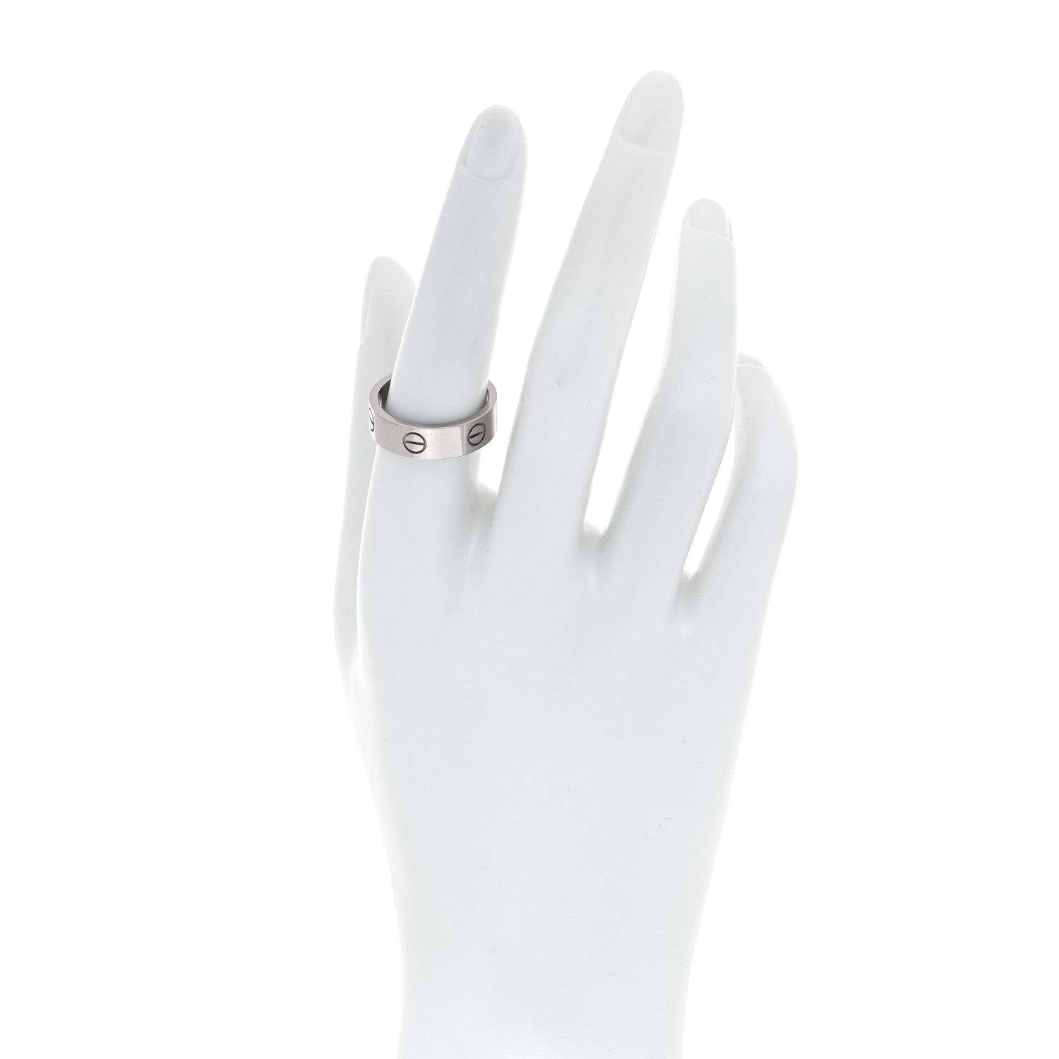 Cartier 18K White Gold 5.5mm LOVE Ring 57 8 2 of 4