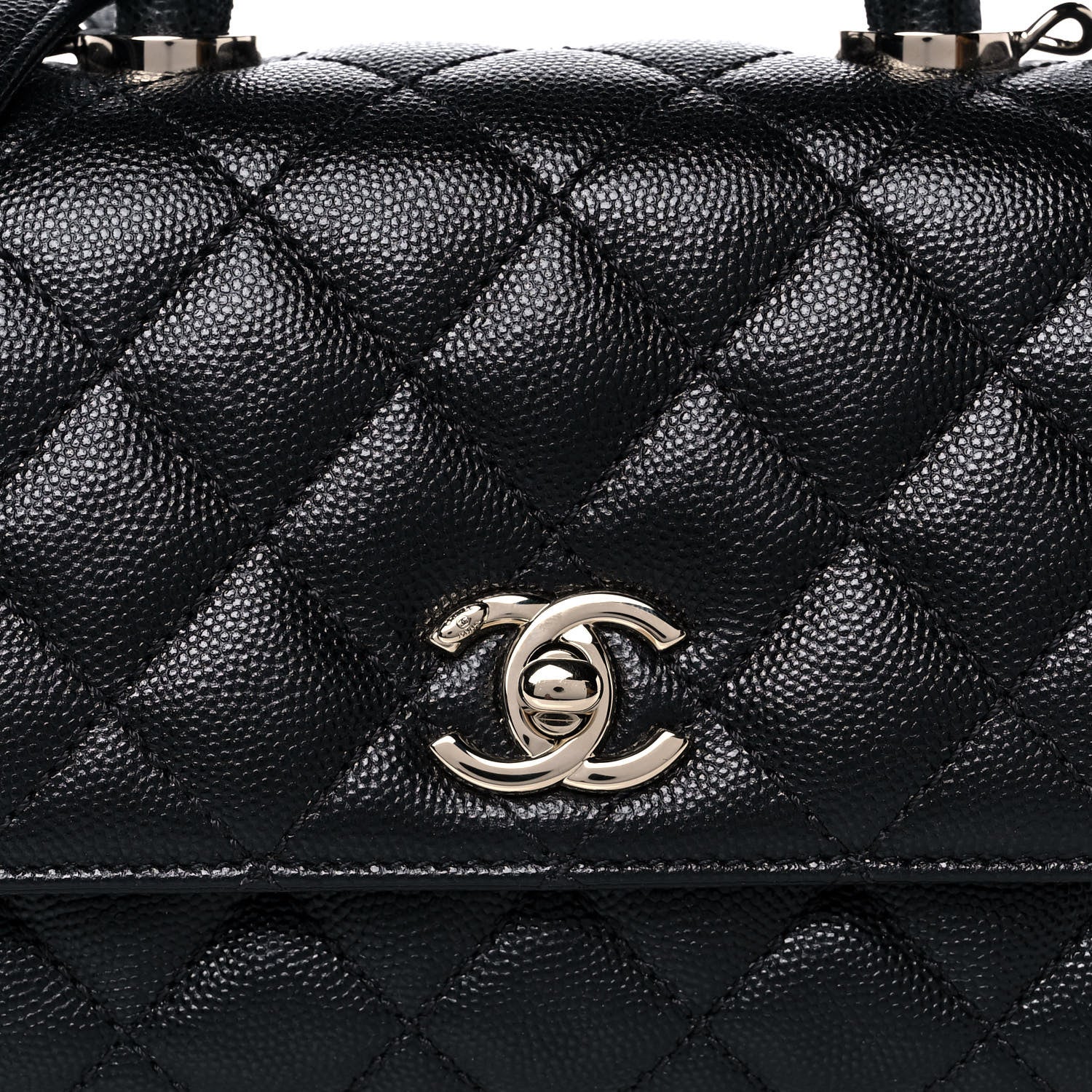 Chanel Caviar Quilted Extra Mini Coco Handle Flap Black 9 of 12
