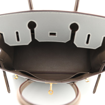 Hermes Epsom Horseshoe Birkin 30 Gris Mouette Etoupe 5 of 12