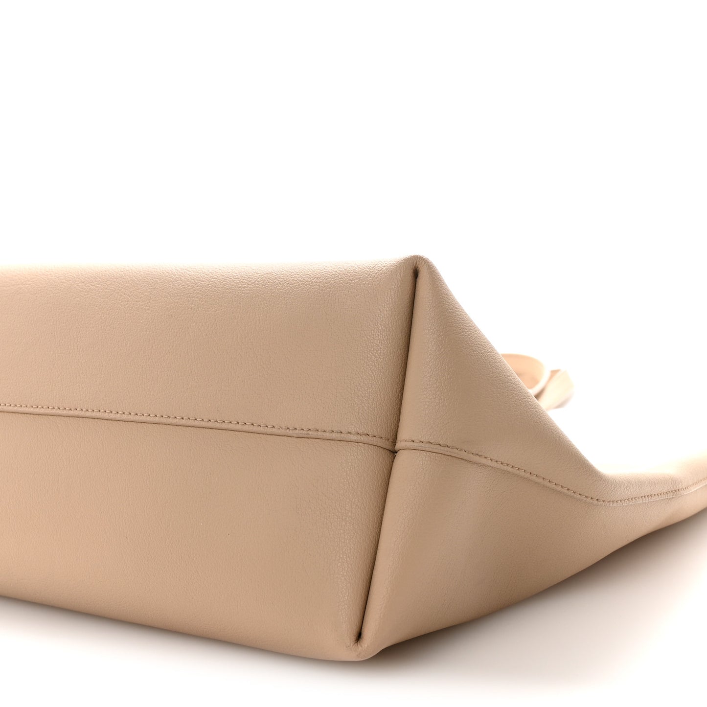 Calfskin Large Shopping Tote Dark Beige