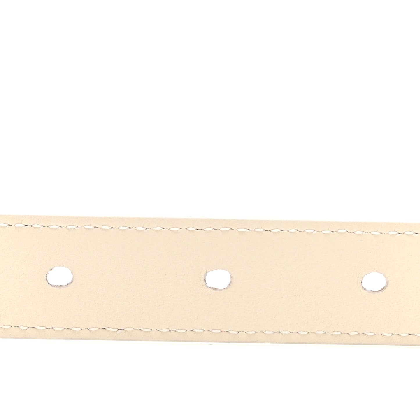 Smooth Calfskin Monogram Square Buckle Belt 80 32 Crema Soft