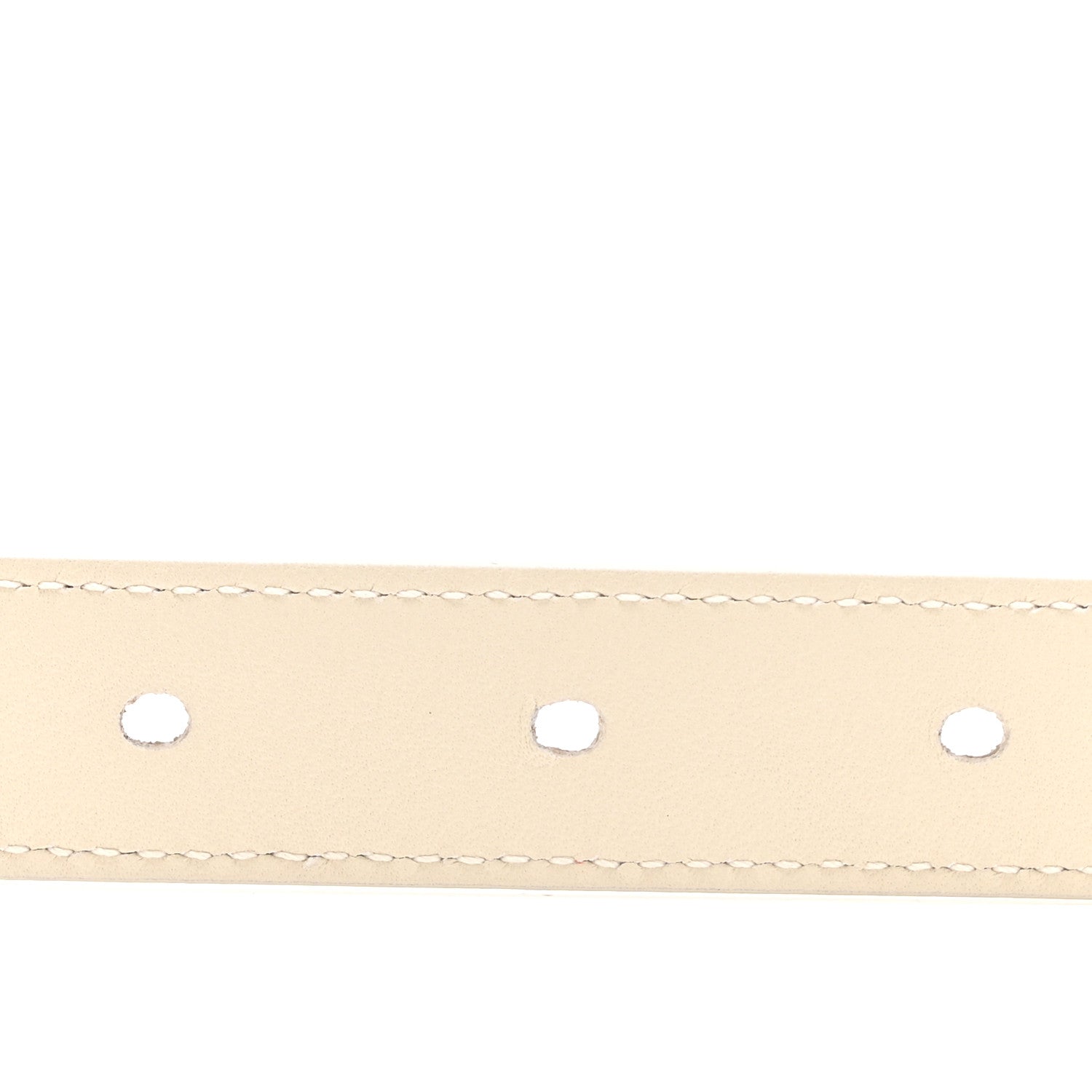 Saint Laurent Smooth Calfskin Monogram Square Buckle Belt 80 32 Crema Soft 4 of 7