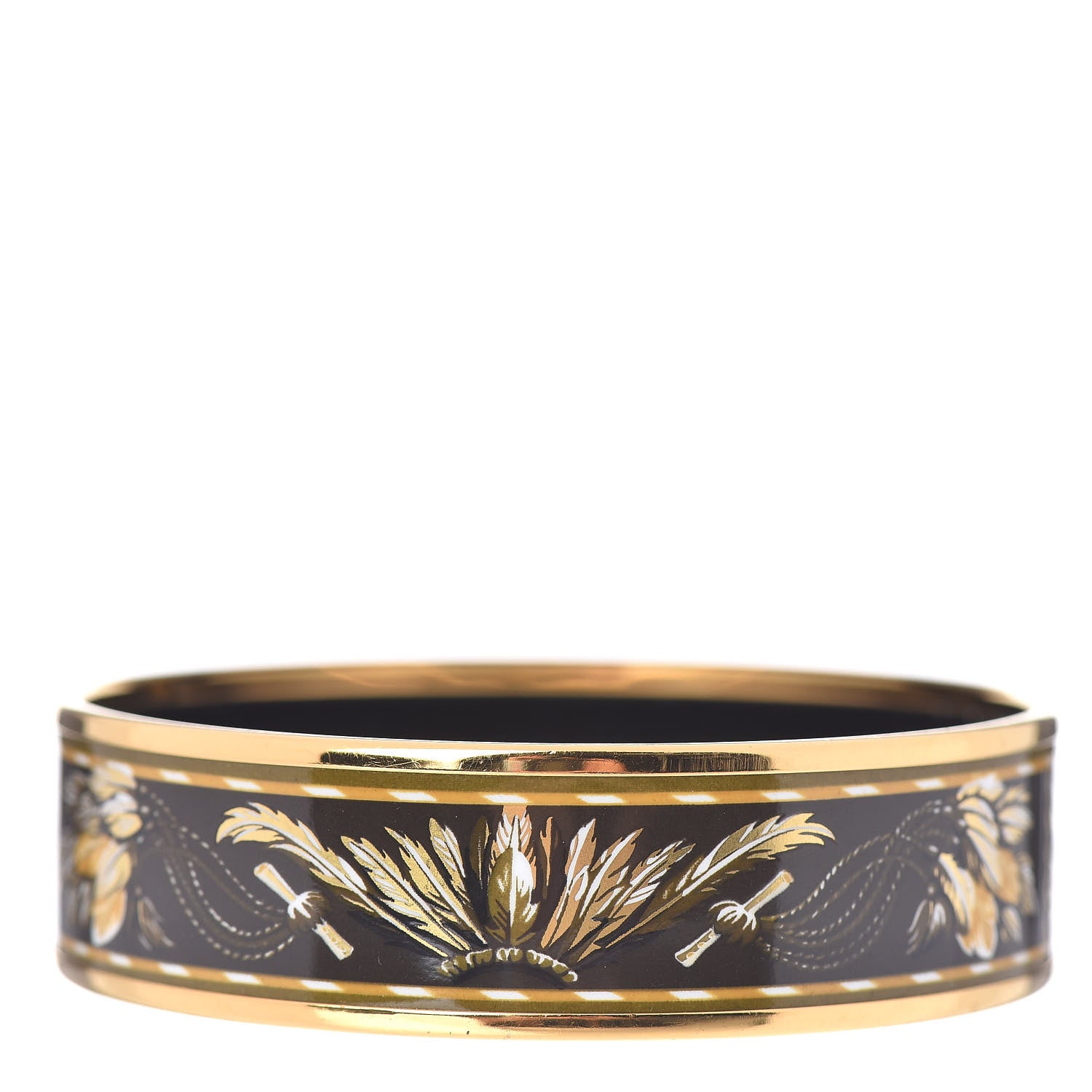 Hermes Enamel Printed Brazil Wide Bracelet 70 1 of 4