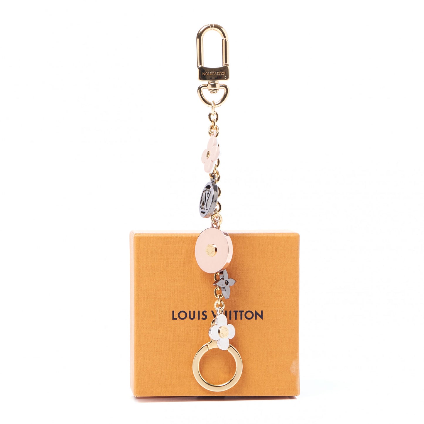Metal Plexiglass Flash Flower Bag Charm Chain