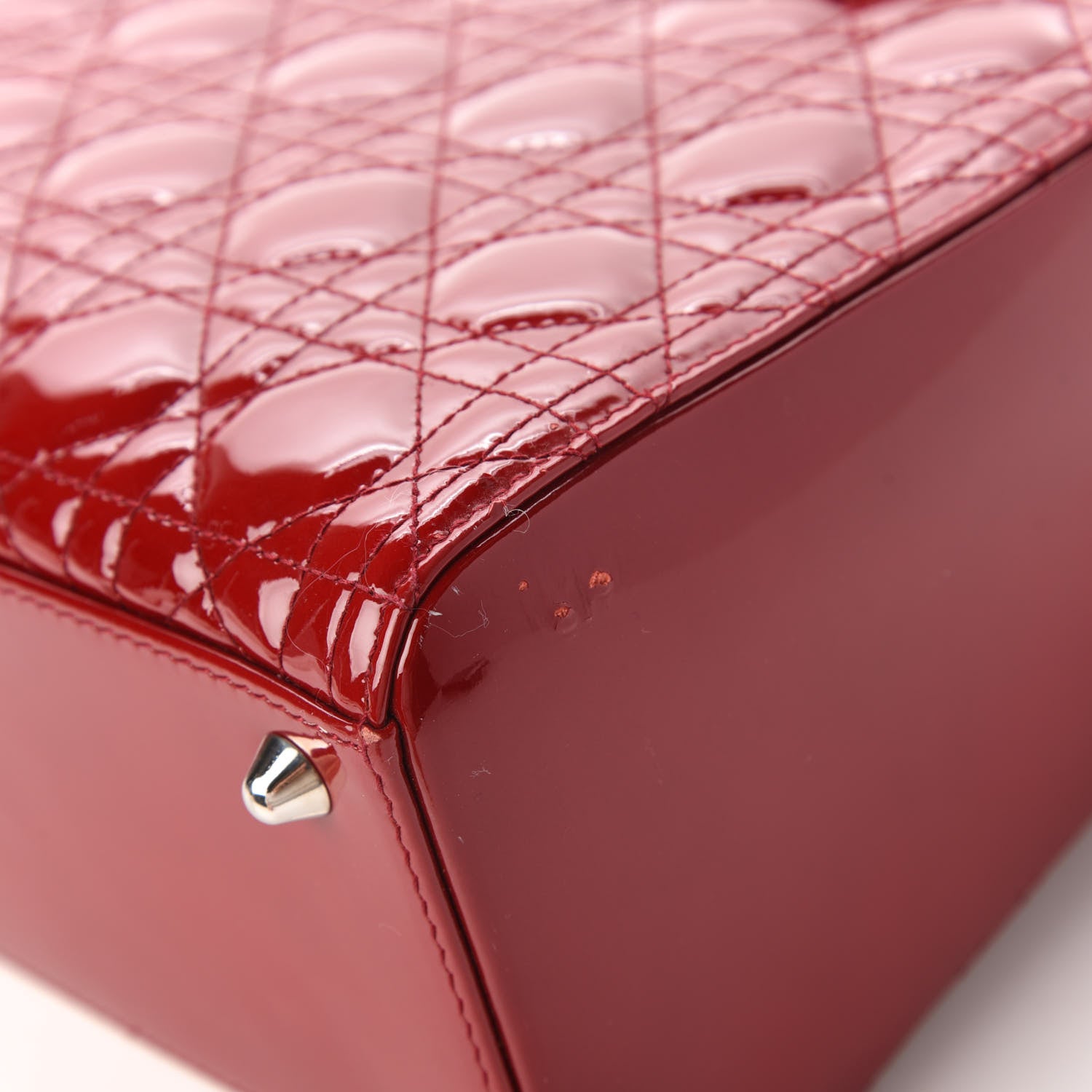 Christian Dior Patent Cannage Large Lady Dior Red 11 of 11