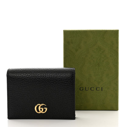 Gucci Pebbled Calfskin GG Marmont Card Case Black 8 of 8